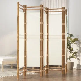 Paravent mit 5 Paneelen aus Bambus und Leinwand, 200 cm von vidaXL, Raumteiler - Ref: Foro24-350625, Preis: 123,99 €, Rabatt: %