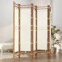 Biombo plegable de 5 paneles bambú y lona 200 cm de vidaXL, Divisores de ambientes - Ref: Foro24-350625, Precio: 126,35 €, De...