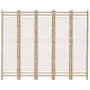 Folding screen with 5 panels bamboo and canvas 200 cm by vidaXL, Room dividers - Ref: Foro24-350625, Price: 123,99 €, Discoun...