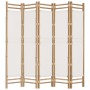 Biombo plegable de 5 paneles bambú y lona 200 cm de vidaXL, Divisores de ambientes - Ref: Foro24-350625, Precio: 126,35 €, De...