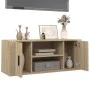 Mueble para TV madera contrachapada color roble 100x35x40 cm de vidaXL, Muebles TV - Ref: Foro24-823094, Precio: 66,91 €, Des...