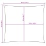 Toldo de vela rectangular tela Oxford blanco 2,5x3 m