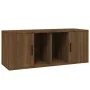 TV-Schrank aus braunem Eichensperrholz, 100 x 35 x 40 cm von vidaXL, TV-Möbel - Ref: Foro24-816807, Preis: 55,94 €, Rabatt: %