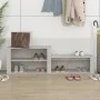 Mueble zapatero madera contrachapada gris hormigón 150x35x45 cm by vidaXL, Shoe racks and shoe organizers - Ref: Foro24-81691...