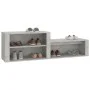 Mueble zapatero madera contrachapada gris hormigón 150x35x45 cm by vidaXL, Shoe racks and shoe organizers - Ref: Foro24-81691...