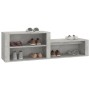 Mueble zapatero madera contrachapada gris hormigón 150x35x45 cm by vidaXL, Shoe racks and shoe organizers - Ref: Foro24-81691...