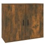 Smoked oak plywood sideboard 80x33x70 cm by vidaXL, Sideboards - Ref: Foro24-816565, Price: 94,84 €, Discount: %