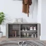 Mueble zapatero madera contrachapada gris Sonoma 100x35x45 cm de vidaXL, Zapateros y organizadores de calzado - Ref: Foro24-8...