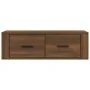 Hanging TV cabinet brown oak plywood 80x36x25cm by vidaXL, TV Furniture - Ref: Foro24-816839, Price: 51,87 €, Discount: %
