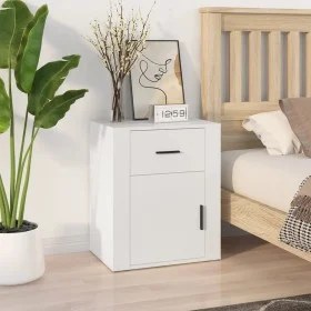 Weißer Nachttisch aus Sperrholz, 50 x 36 x 60 cm von vidaXL, Nachttische - Ref: Foro24-816720, Preis: 56,27 €, Rabatt: %