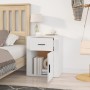 Weißer Nachttisch aus Sperrholz, 50 x 36 x 60 cm von vidaXL, Nachttische - Ref: Foro24-816720, Preis: 56,99 €, Rabatt: %