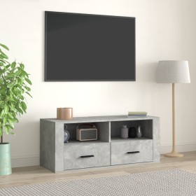 Mueble para TV contrachapada gris hormigón 100x35x40 cm de vidaXL, Muebles TV - Ref: Foro24-816812, Precio: 70,40 €, Descuent...