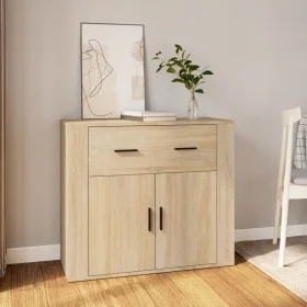 Plywood sideboard in Sonoma oak color 80x33x70 cm by vidaXL, Sideboards - Ref: Foro24-816571, Price: 91,16 €, Discount: %