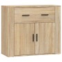 Plywood sideboard in Sonoma oak color 80x33x70 cm by vidaXL, Sideboards - Ref: Foro24-816571, Price: 92,66 €, Discount: %