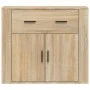 Plywood sideboard in Sonoma oak color 80x33x70 cm by vidaXL, Sideboards - Ref: Foro24-816571, Price: 91,16 €, Discount: %