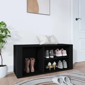 Mueble zapatero madera contrachapada negro 100x35x45 cm by vidaXL, Shoe racks and shoe organizers - Ref: Foro24-816921, Price...