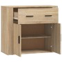 Plywood sideboard in Sonoma oak color 80x33x70 cm by vidaXL, Sideboards - Ref: Foro24-816571, Price: 92,66 €, Discount: %