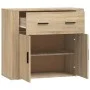 Plywood sideboard in Sonoma oak color 80x33x70 cm by vidaXL, Sideboards - Ref: Foro24-816571, Price: 91,16 €, Discount: %