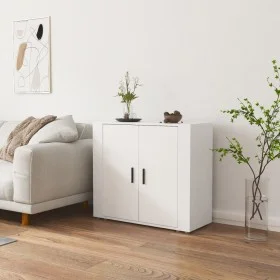 Weißes Sperrholz-Sideboard 80x33x70 cm von vidaXL, Sideboards - Ref: Foro24-816560, Preis: 85,93 €, Rabatt: %