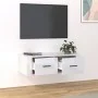 Hängendes TV-Möbel aus glänzendem weißem Holz 80x36x25 cm von vidaXL, TV-Möbel - Ref: Foro24-816834, Preis: 42,07 €, Rabatt: %