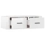 Wall-mounted TV stand in glossy white wood, 80x36x25 cm by vidaXL, TV Furniture - Ref: Foro24-816834, Price: 42,07 €, Discoun...