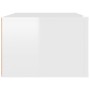 Mueble de TV colgante madera blanco brillante 80x36x25 cm de vidaXL, Muebles TV - Ref: Foro24-816834, Precio: 42,41 €, Descue...