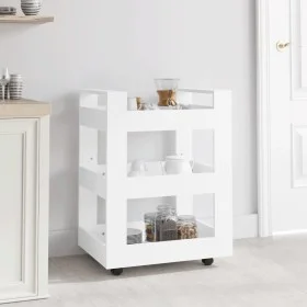Küchenwagen aus weißem Sperrholz, 60 x 45 x 80 cm von vidaXL, Küchen- und Speisewagen - Ref: Foro24-816816, Preis: 64,24 €, R...