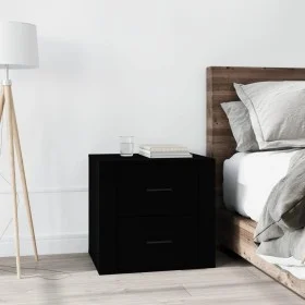 Black bedside table 50x39x47 cm by vidaXL, Lockers and storage cabinets - Ref: Foro24-816705, Price: 57,22 €, Discount: %