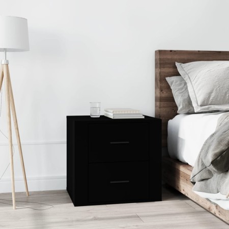Schwarzer Nachttisch 50x39x47 cm von vidaXL, Schließfächer und Lagerschränke - Ref: Foro24-816705, Preis: 57,95 €, Rabatt: %