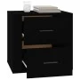 Mesita de noche color negro 50x39x47 cm de vidaXL, Taquillas y armarios de almacenamiento - Ref: Foro24-816705, Precio: 57,22...