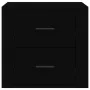 Mesita de noche color negro 50x39x47 cm de vidaXL, Taquillas y armarios de almacenamiento - Ref: Foro24-816705, Precio: 57,22...