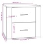Schwarzer Nachttisch 50x39x47 cm von vidaXL, Schließfächer und Lagerschränke - Ref: Foro24-816705, Preis: 57,95 €, Rabatt: %