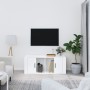 Glänzend weißer Sperrholz-TV-Schrank 100x35x40 cm von vidaXL, TV-Möbel - Ref: Foro24-816802, Preis: 53,34 €, Rabatt: %