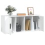 Glänzend weißer Sperrholz-TV-Schrank 100x35x40 cm von vidaXL, TV-Möbel - Ref: Foro24-816802, Preis: 53,34 €, Rabatt: %