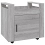 Sonoma Schreibtischwagen aus grauem Sperrholz 60x45x60 cm von vidaXL, Küchen - und Speisenwagen - Ref: Foro24-816614, Preis: ...
