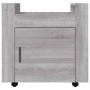 Sonoma Schreibtischwagen aus grauem Sperrholz 60x45x60 cm von vidaXL, Küchen - und Speisenwagen - Ref: Foro24-816614, Preis: ...