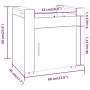 Sonoma Schreibtischwagen aus grauem Sperrholz 60x45x60 cm von vidaXL, Küchen - und Speisenwagen - Ref: Foro24-816614, Preis: ...