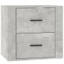 Wall-mounted bedside table in concrete gray color, 50x36x47 cm by vidaXL, Lockers and storage cabinets - Ref: Foro24-816860, ...