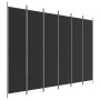 Biombo divisor de 6 paneles de tela negro 300x220 cm de vidaXL, Divisores de ambientes - Ref: Foro24-350209, Precio: 56,31 €,...