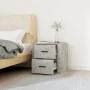 Wall-mounted bedside table in concrete gray color, 50x36x47 cm by vidaXL, Lockers and storage cabinets - Ref: Foro24-816860, ...
