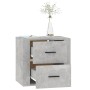 Wall-mounted bedside table in concrete gray color, 50x36x47 cm by vidaXL, Lockers and storage cabinets - Ref: Foro24-816860, ...