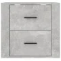 Wall-mounted bedside table in concrete gray color, 50x36x47 cm by vidaXL, Lockers and storage cabinets - Ref: Foro24-816860, ...