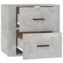 Wall-mounted bedside table in concrete gray color, 50x36x47 cm by vidaXL, Lockers and storage cabinets - Ref: Foro24-816860, ...