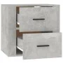 Wall-mounted bedside table in concrete gray color, 50x36x47 cm by vidaXL, Lockers and storage cabinets - Ref: Foro24-816860, ...