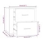 Wall-mounted bedside table in concrete gray color, 50x36x47 cm by vidaXL, Lockers and storage cabinets - Ref: Foro24-816860, ...