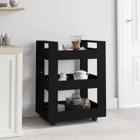 Carrito de cocina madera contrachapada negro 60x45x80 cm de vidaXL, Carros de cocina y comedor - Ref: Foro24-816817, Precio: ...