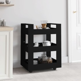 Küchenwagen aus Sperrholz schwarz 60x45x80 cm von vidaXL, Küchen- und Speisewagen - Ref: Foro24-816817, Preis: 59,19 €, Rabat...