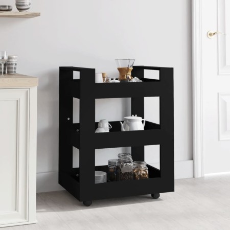 Küchenwagen aus Sperrholz schwarz 60x45x80 cm von vidaXL, Küchen- und Speisewagen - Ref: Foro24-816817, Preis: 59,19 €, Rabat...
