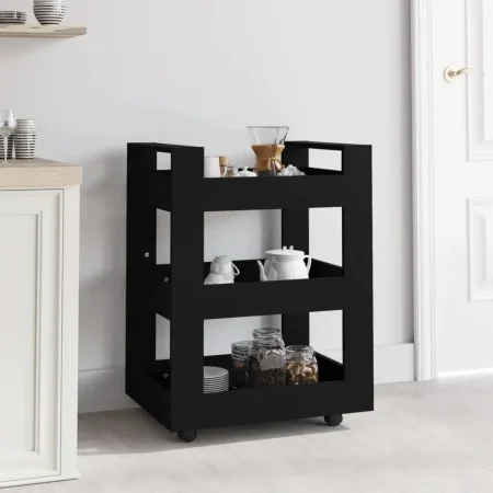 Plywood black kitchen cart 60x45x80 cm by vidaXL, Kitchen and dining carts - Ref: Foro24-816817, Price: 58,33 €, Discount: %