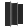 Biombo divisor de 6 paneles de tela negro 300x220 cm de vidaXL, Divisores de ambientes - Ref: Foro24-350209, Precio: 56,31 €,...